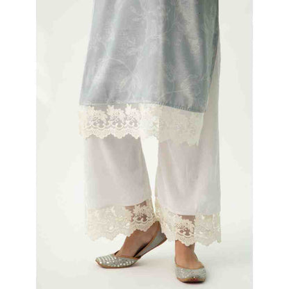 Roze Parsia Grey Velvet (Set Of 2)