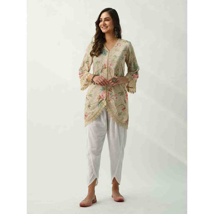 Roze Omaira Beige Velvet (Set Of 2)