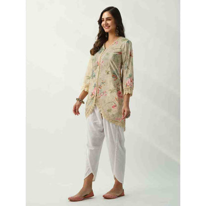 Roze Omaira Beige Velvet (Set Of 2)