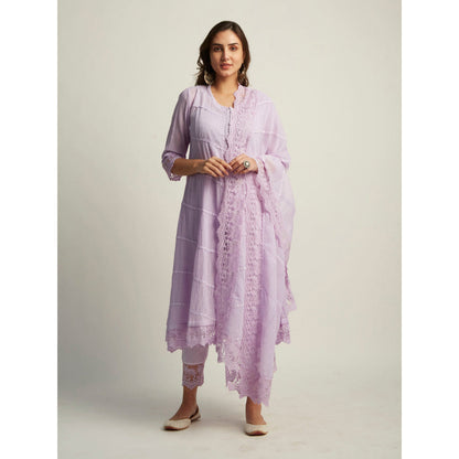Roze Mahjabeen Lilac Kurta (Set of 3)