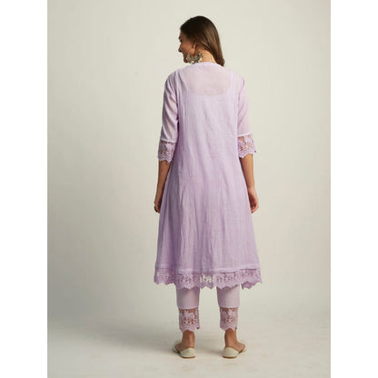 Roze Mahjabeen Lilac Kurta (Set of 3)