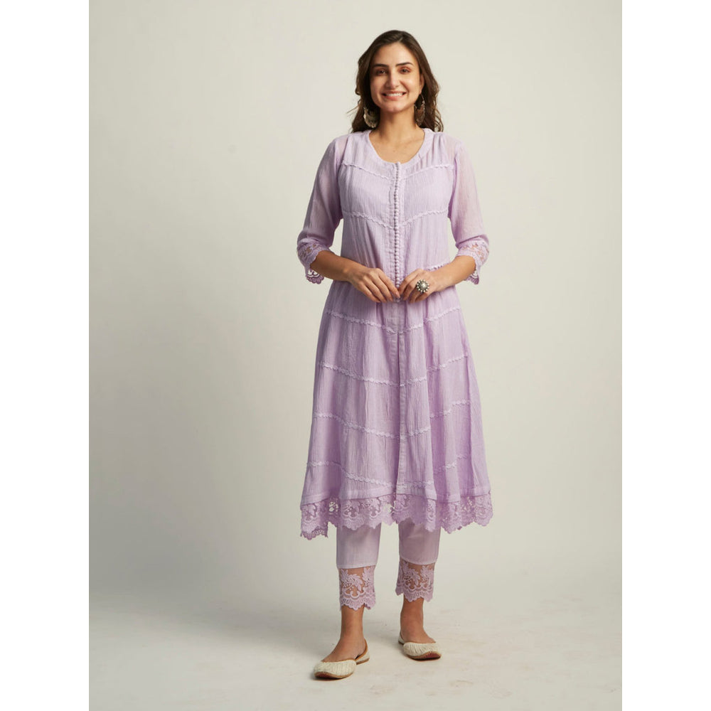 Roze Mahjabeen Lilac Kurta
