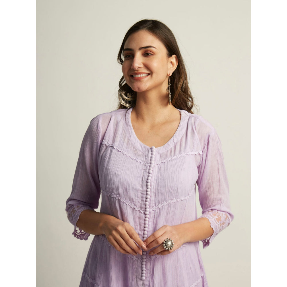 Roze Mahjabeen Lilac Kurta