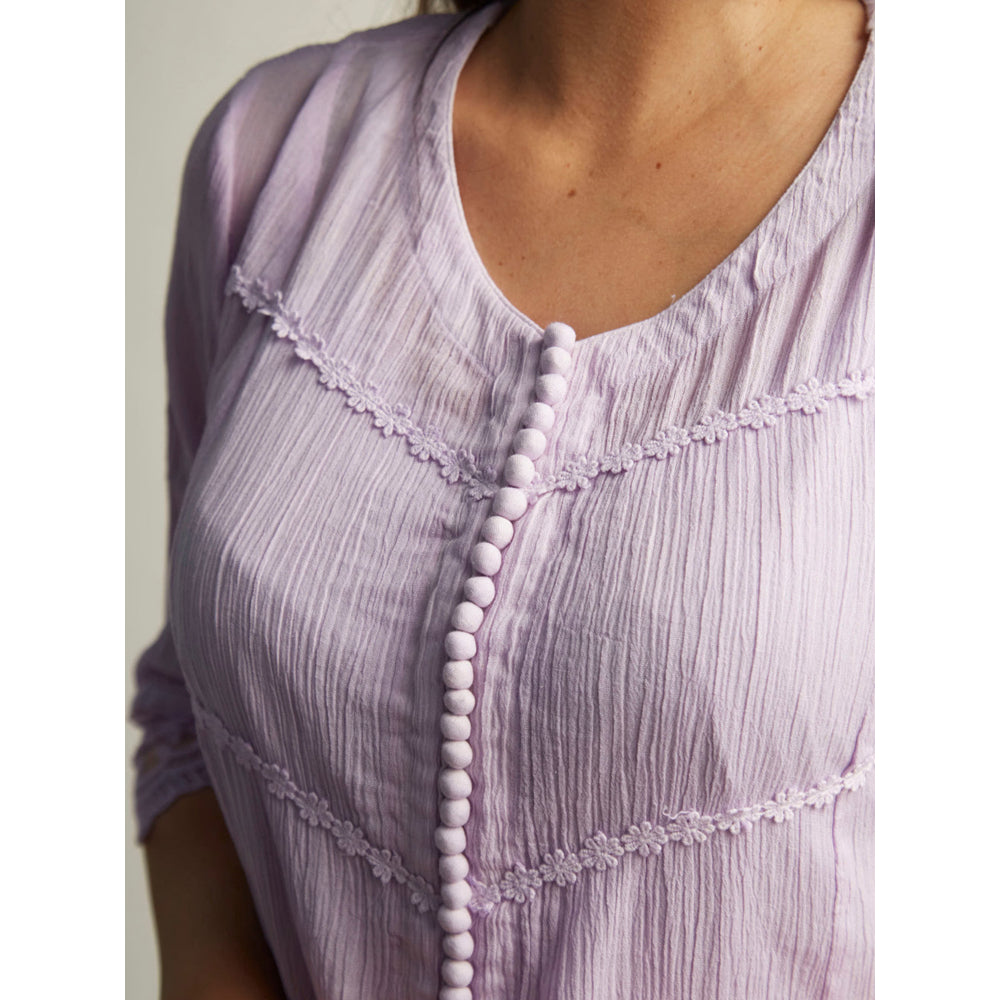 Roze Mahjabeen Lilac Kurta