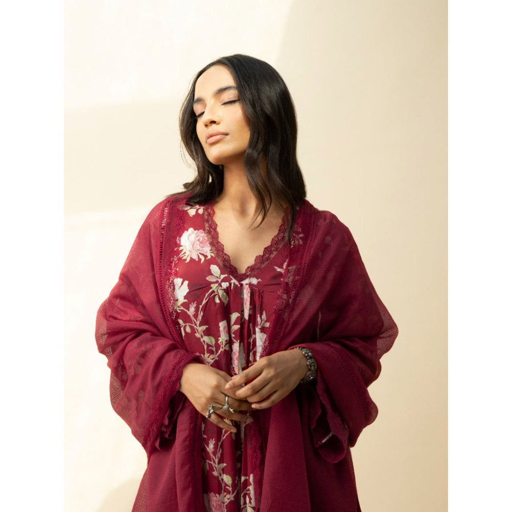Roze Faria Kurta (Set of 3)