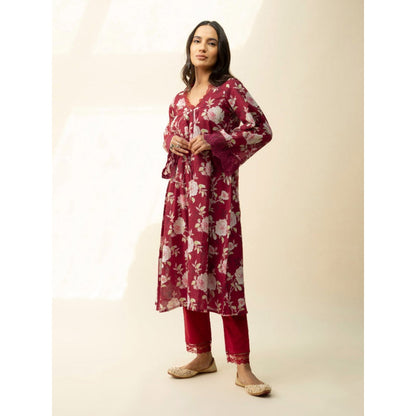 Roze Faria Kurta (Set of 3)