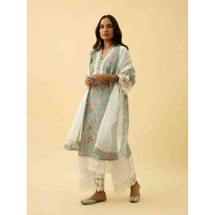 Roze Aiba Kurta (Set of 3)