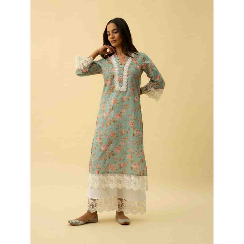Roze Aiba Kurta (Set of 3)