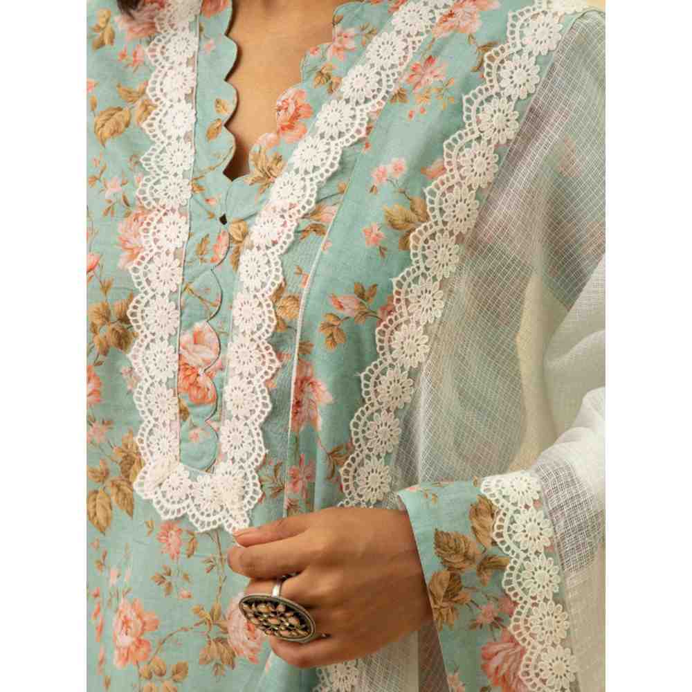 Roze Aiba Kurta (Set of 3)