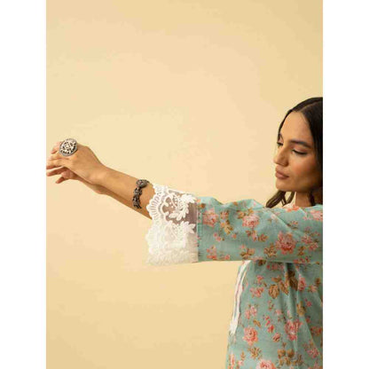 Roze Aiba Kurta (Set of 3)