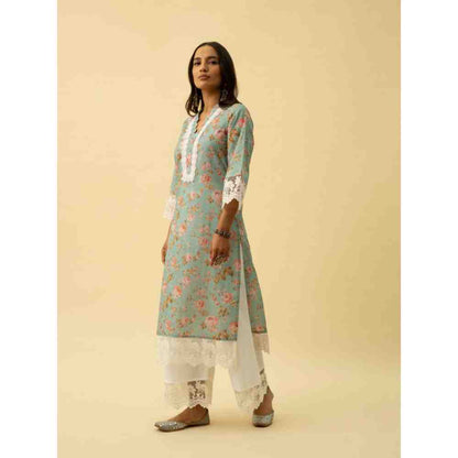 Roze Aiba Kurta (Set of 3)