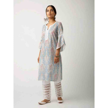 Roze Eishal Blue Kurta