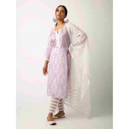 Roze Eishal Purple Kurta (Set of 3)
