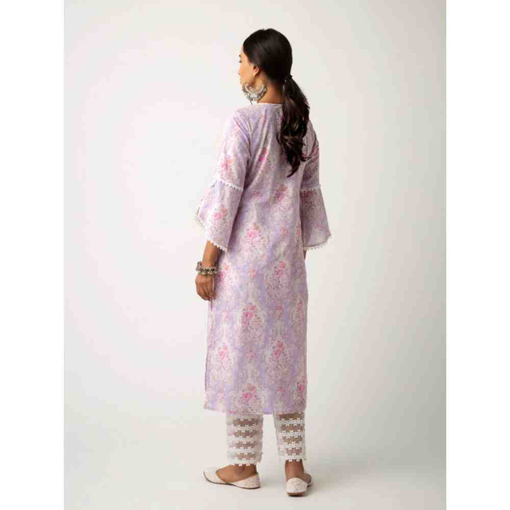 Roze Eishal Purple Kurta (Set of 3)