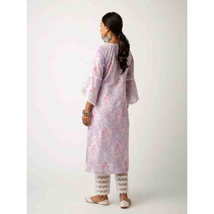 Roze Eishal Purple Kurta (Set of 3)