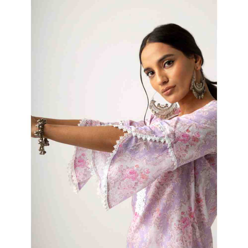 Roze Eishal Purple Kurta (Set of 3)