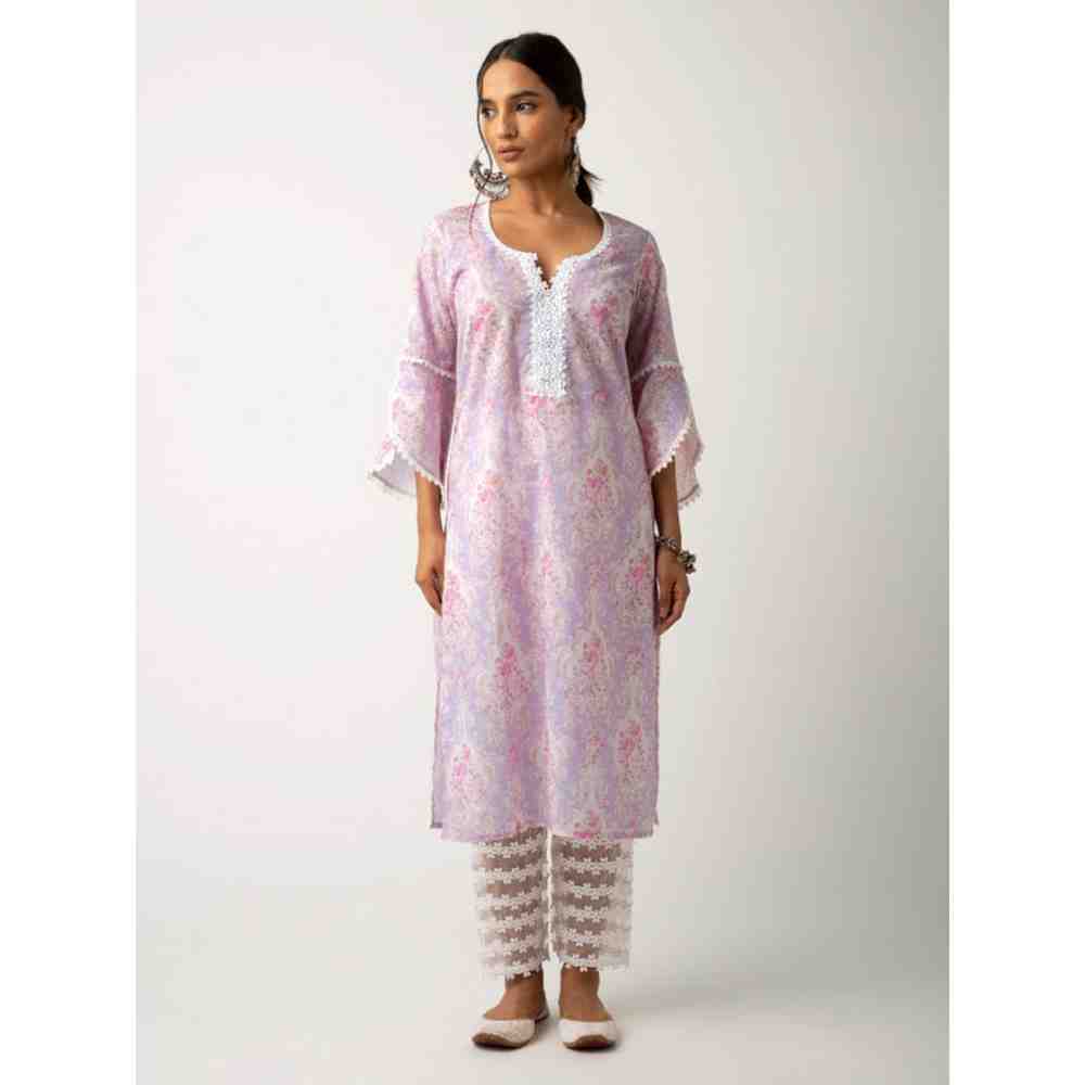 Roze Eishal Purple Kurta (Set of 3)
