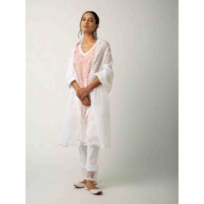 Roze Keya Peach Kurta (Set of 3)