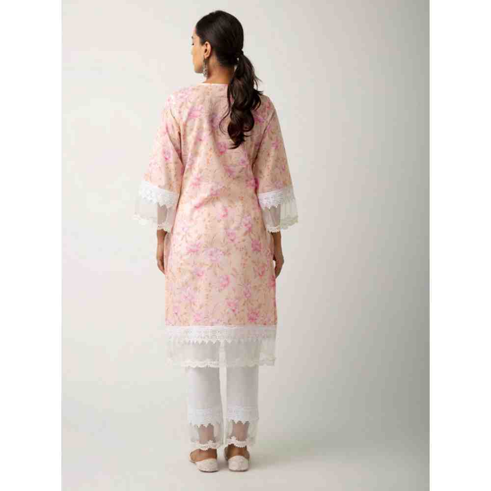 Roze Keya Peach Kurta