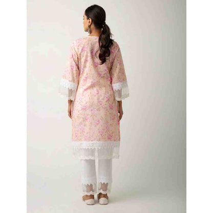 Roze Keya Peach Kurta