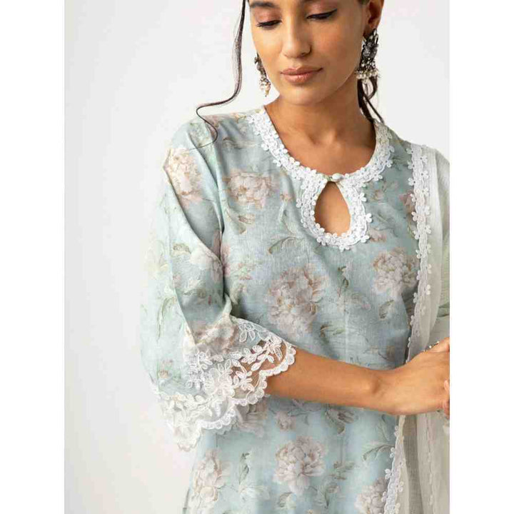 Roze Gulmina Kurta (Set of 3)