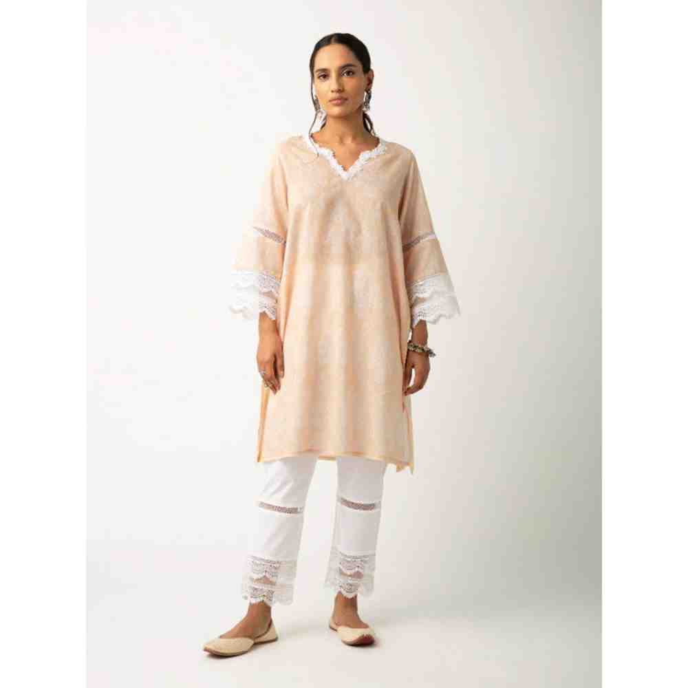 Roze Azhra Yellow Kurta (Set of 3)