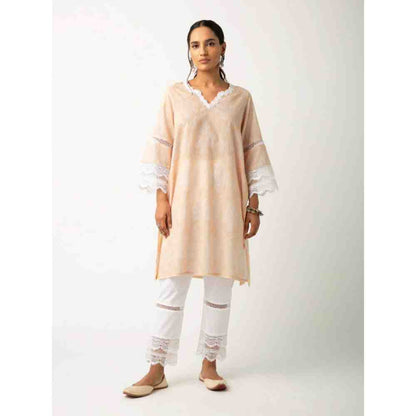 Roze Azhra Yellow Kurta (Set of 3)