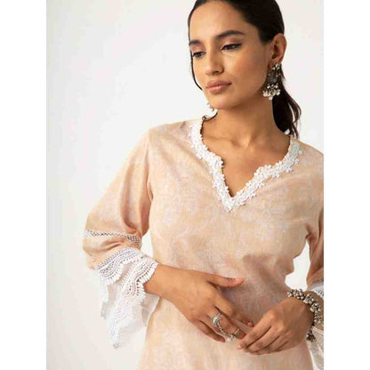 Roze Azhra Yellow Kurta
