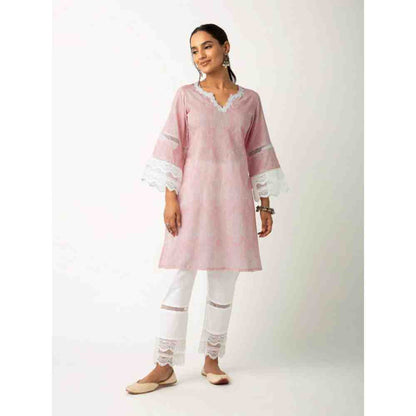 Roze Azhra Pink Kurta (Set of 3)