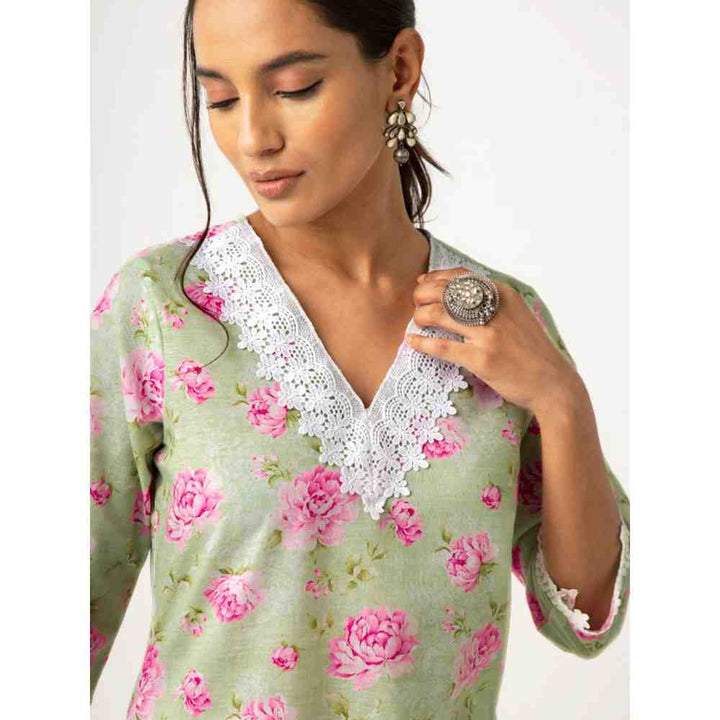 Roze Hazreen Kurta (Set of 3)