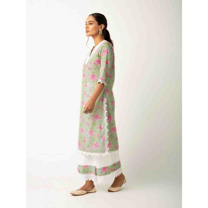 Roze Hazreen Kurta (Set of 3)