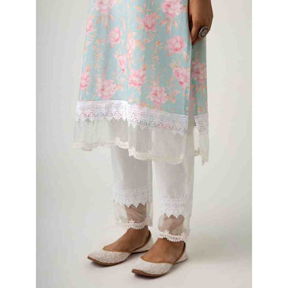 Roze Keya Blue Kurta (Set of 3)