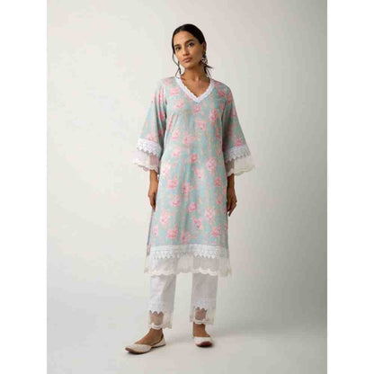 Roze Keya Blue Kurta