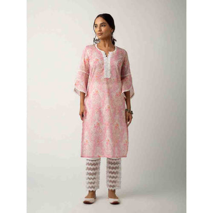 Roze Eishal Pink Kurta (Set of 3)