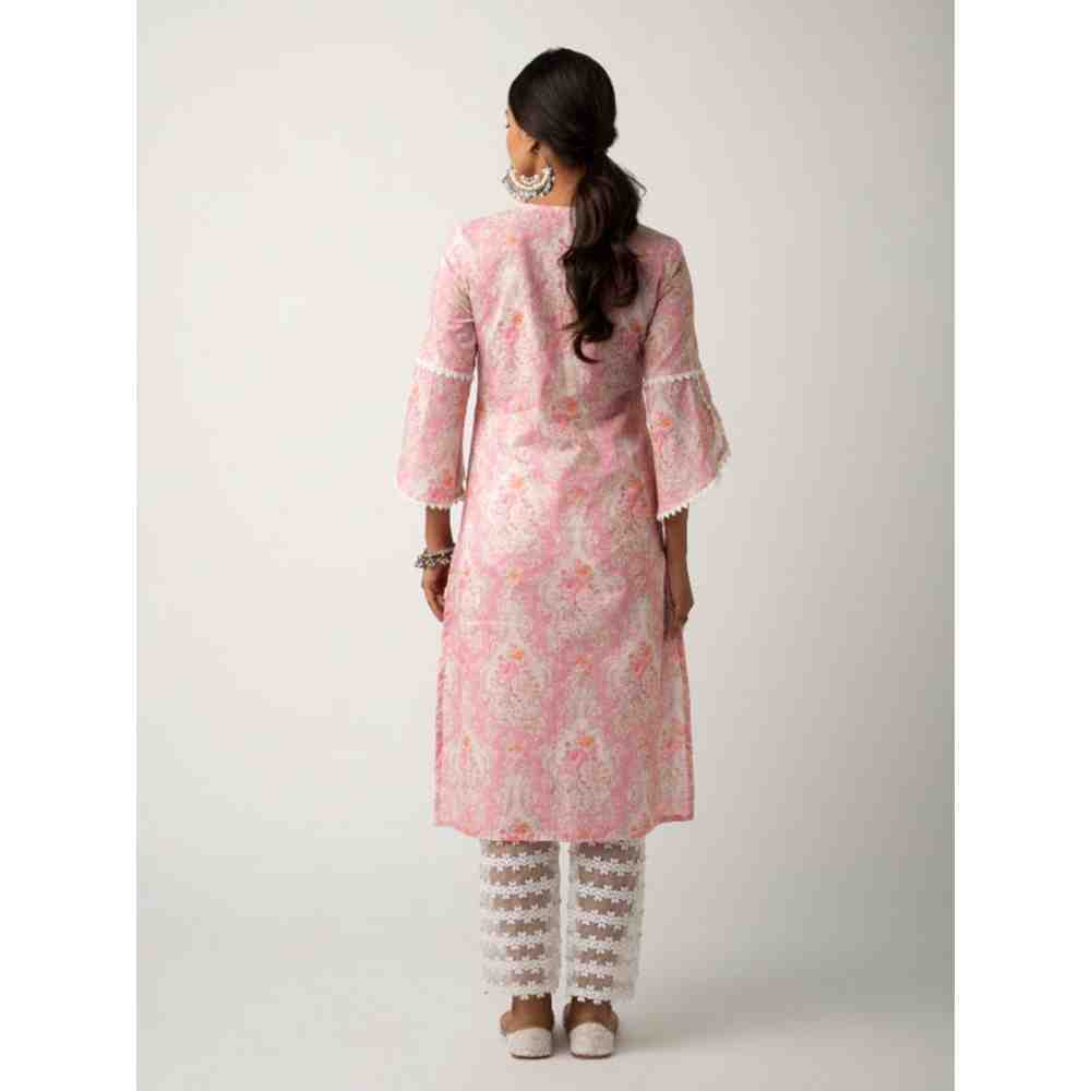 Roze Eishal Pink Kurta (Set of 3)