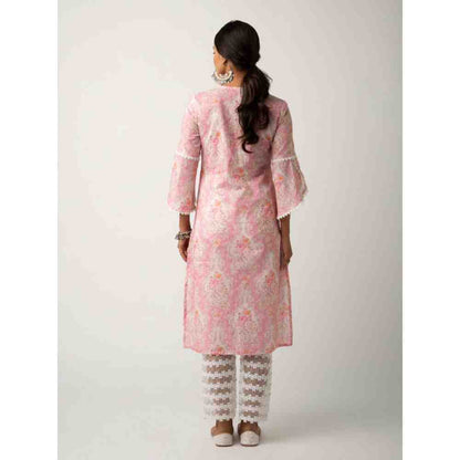 Roze Eishal Pink Kurta (Set of 3)