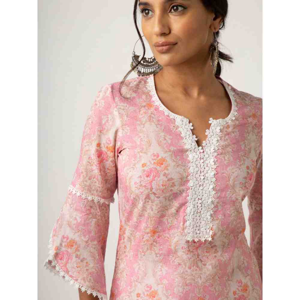 Roze Eishal Pink Kurta