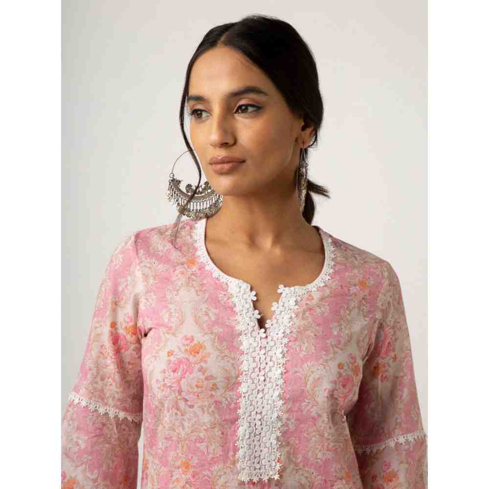 Roze Eishal Pink Kurta