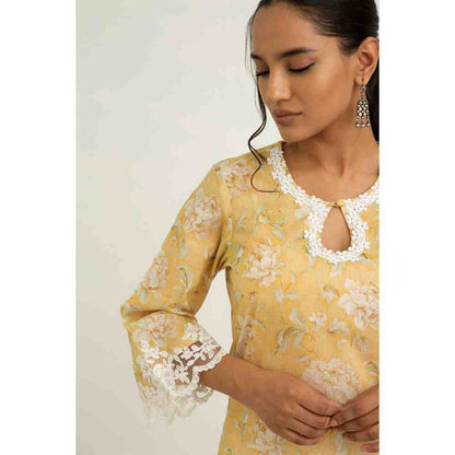 Roze Luna Kurti - Yellow