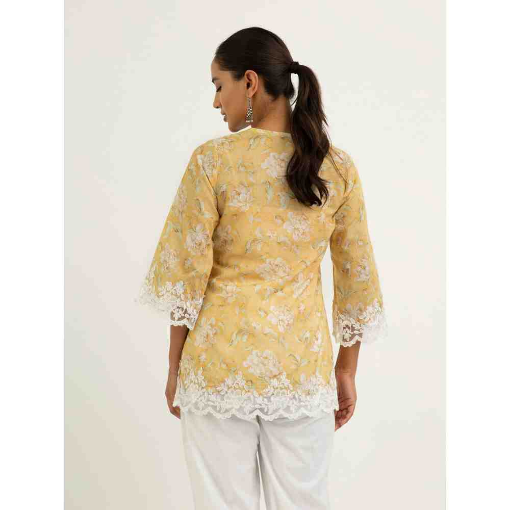 Roze Luna Kurti - Yellow