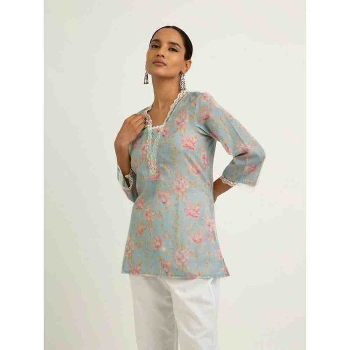 Roze Wari Kurti - Blue