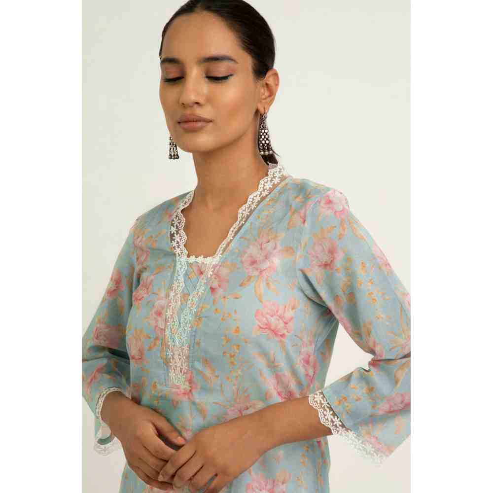 Roze Wari Kurti - Blue