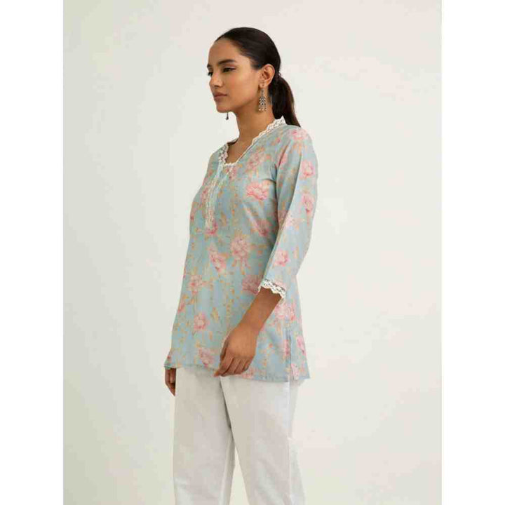 Roze Wari Kurti - Blue