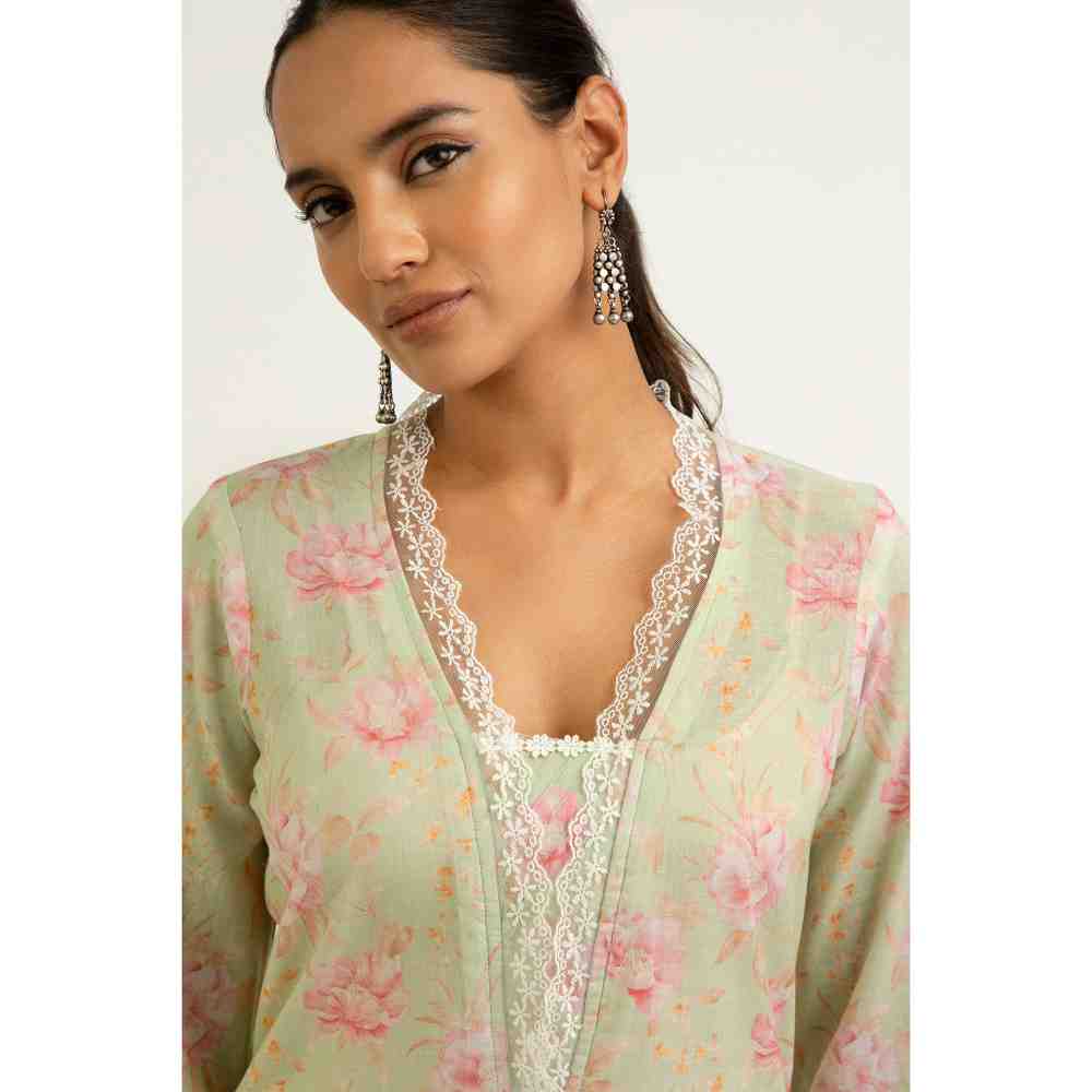 Roze Ziya Kurti - Green
