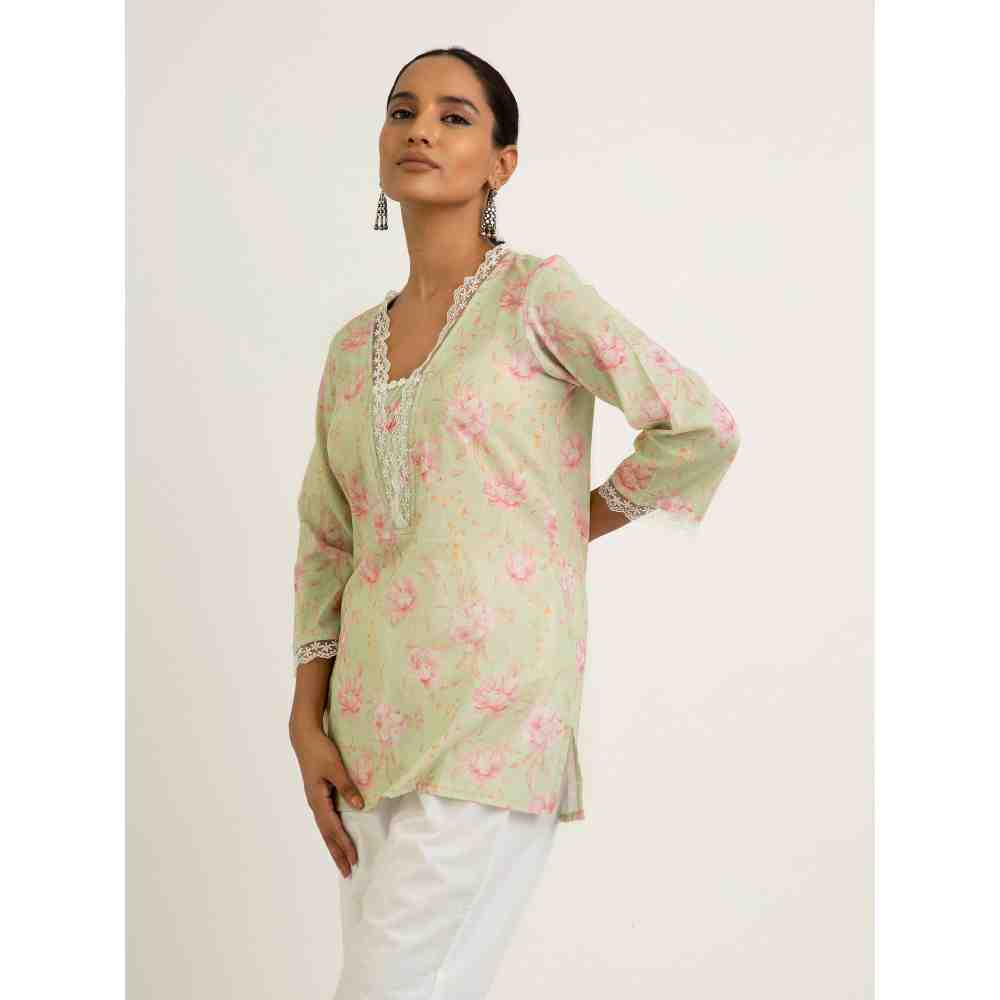 Roze Ziya Kurti - Green