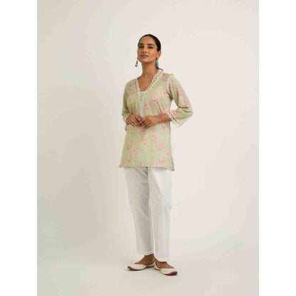 Roze Ziya Kurti - Green