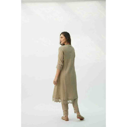 Roze Mahjabeen Light Taupe Kurta