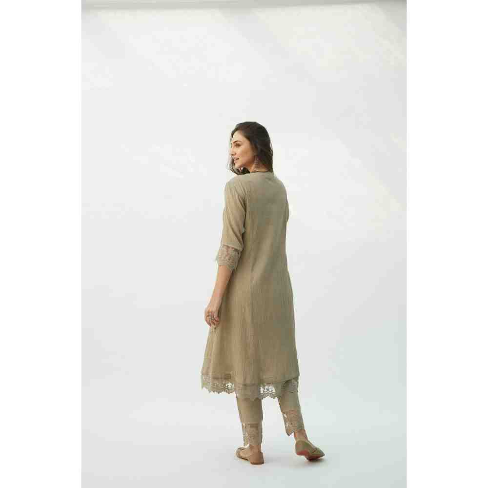 Roze Mahjabeen Light Taupe Pants