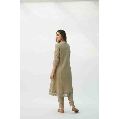 Roze Mahjabeen Light Taupe Pants
