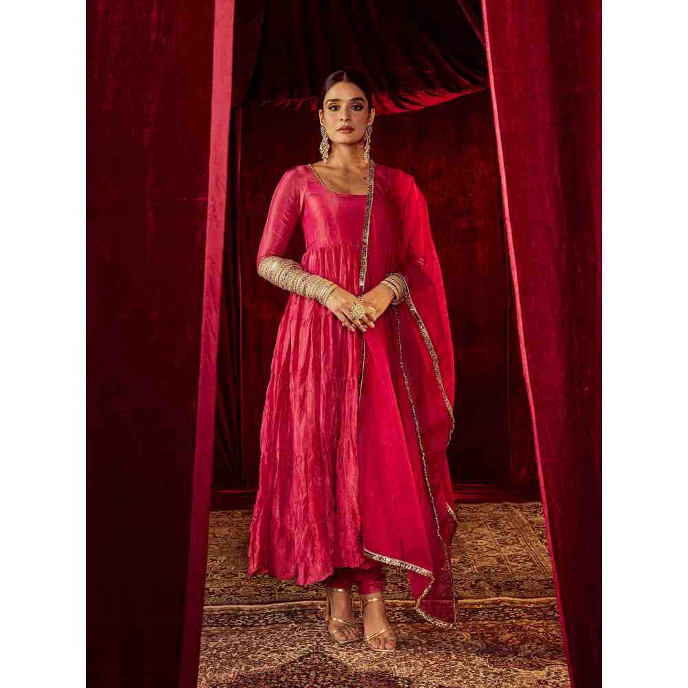 Roze Arya Pink Anarkali (Set of 3)